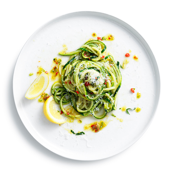 Light, vibrant and healthy these Zucchini noodles make a great substitute for pasta noodles.