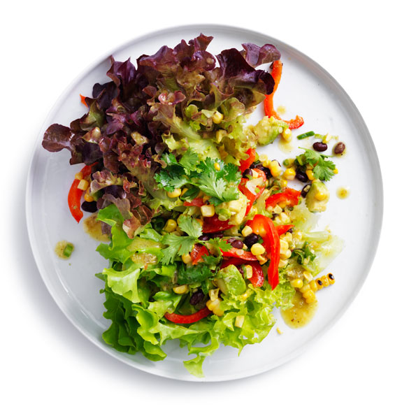 Fresh, tasty, and healthy – Try our Mexican corn and avocado salad with jalapeno dressing.