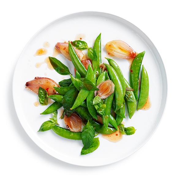 Fresh, quick, and healthy – Try our stir-fried sugar snap peas and thai basil.